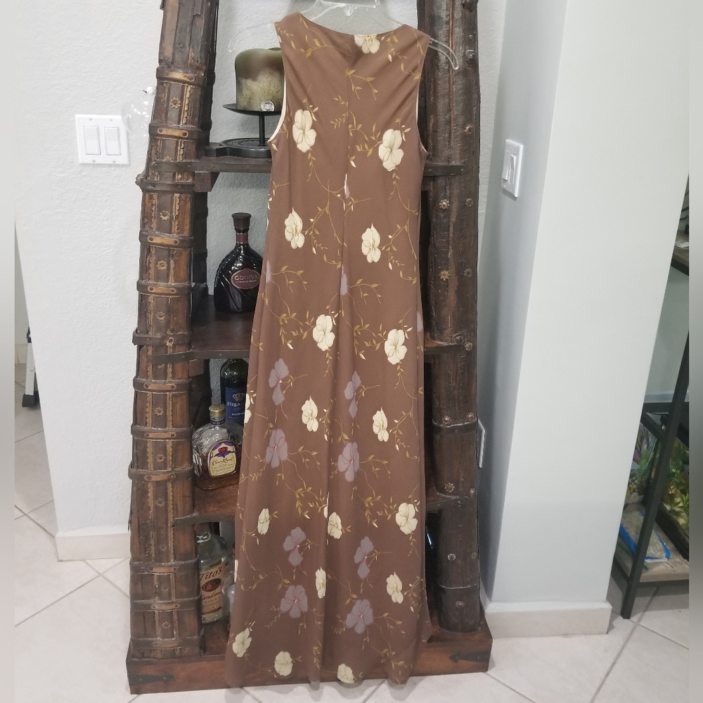 Floral Brown Maxi Dress